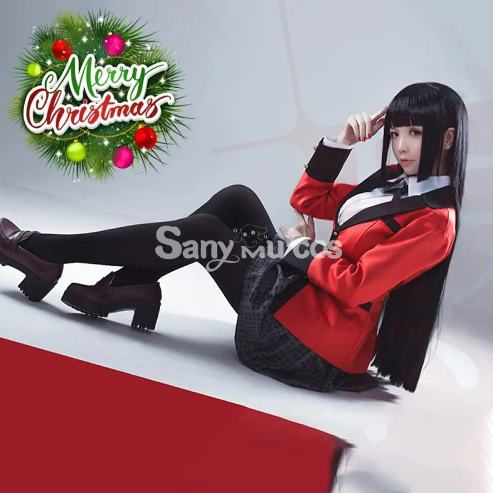 【48H To Ship】Anime Kakegurui Jabami Yumeko JK Red and Black School Uniform Cosplay Costume