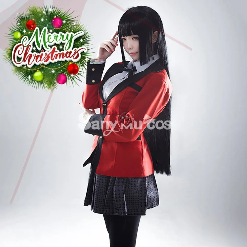 【48H To Ship】Anime Kakegurui Jabami Yumeko JK Red and Black School Uniform Cosplay Costume