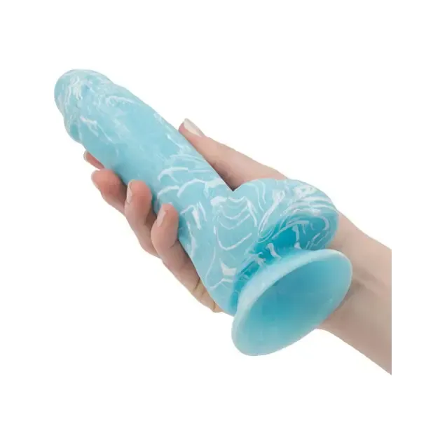 Addiction Luke Glow in the Dark 7.5" Dildo - Blue