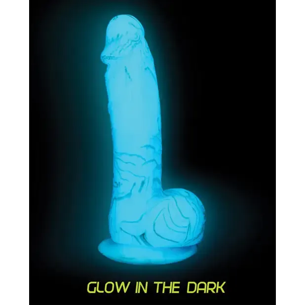 Addiction Luke Glow in the Dark 7.5" Dildo - Blue