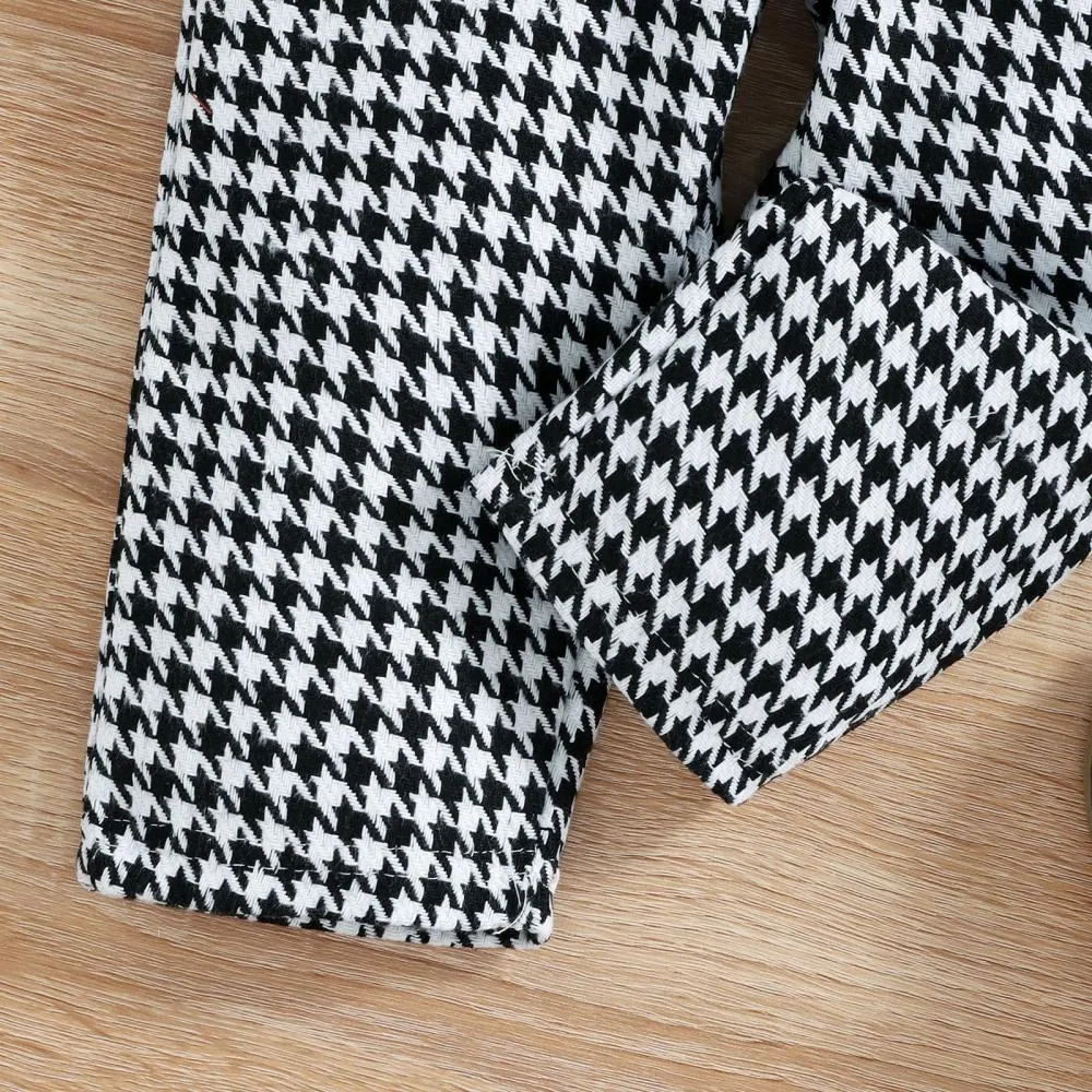 Autumn And Winter Pit Strip Flying Sleeve Jacket Long Sleeve Strap Pants Two-piece Wholesale Girls Clothes