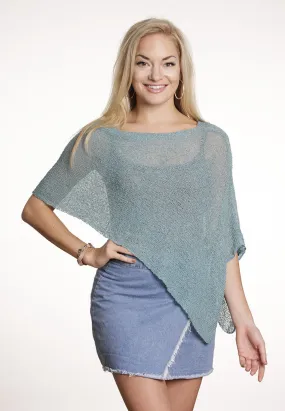 Boho Poncho (Aqua Blue) Wholesale is available