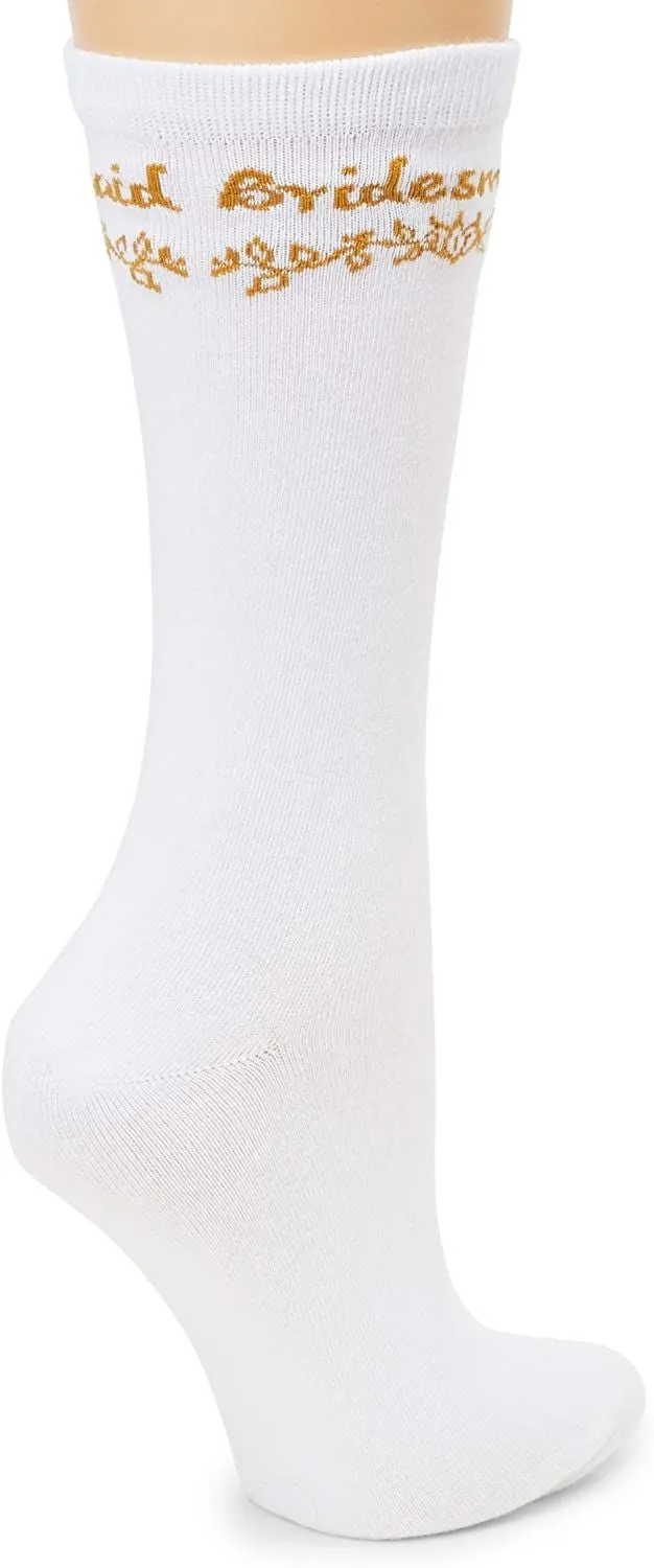 Bridal Party Socks for Maid of Honor & Bridesmaid Gifts (3 Pairs)