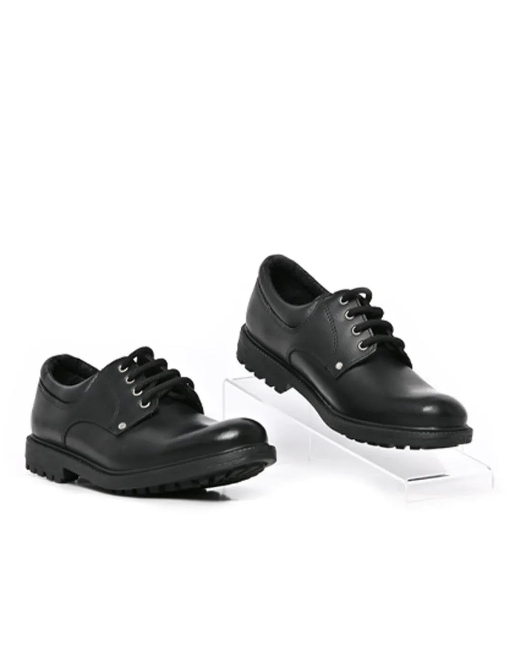 Bronx Leather  Black Pluto Shoe