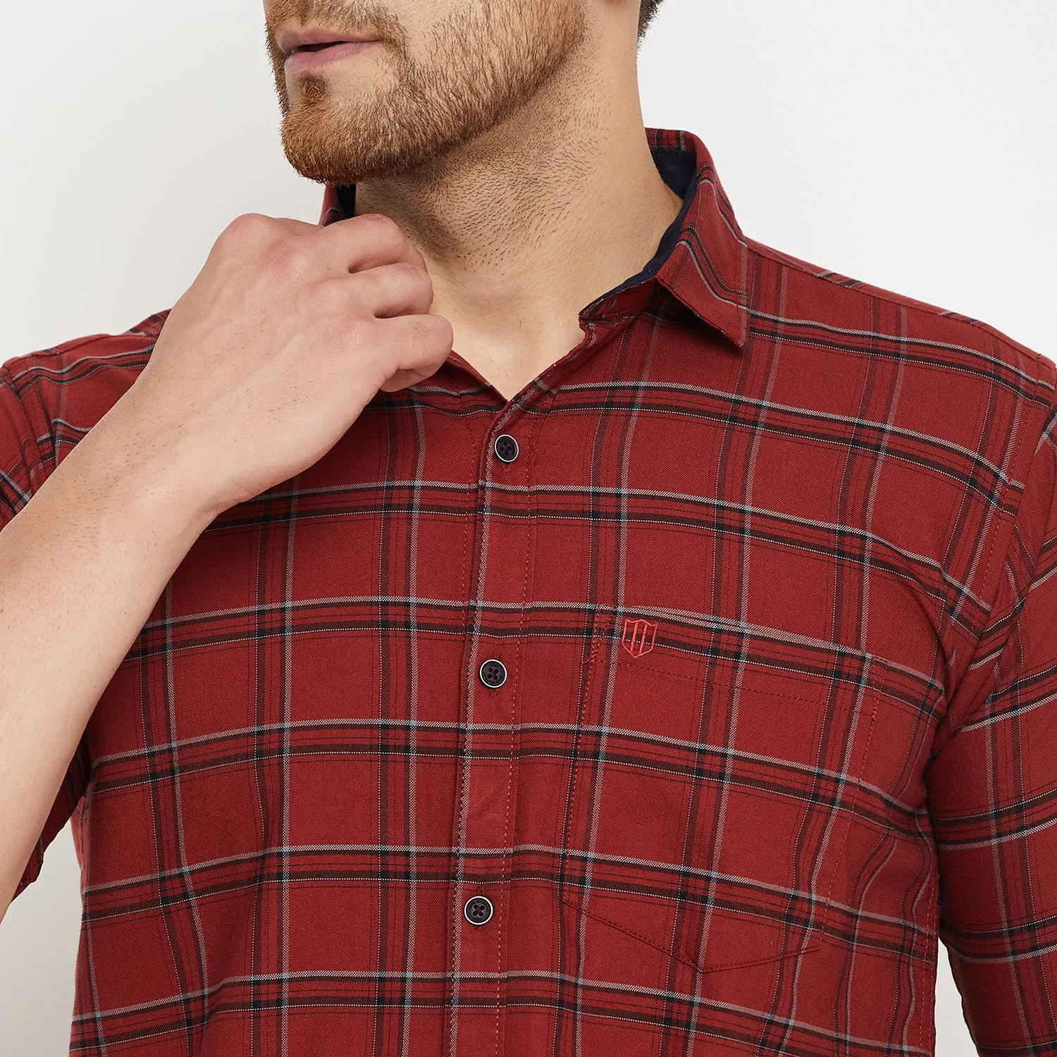 Duke Stardust Men Full Sleeve Cotton Shirt (SDO5CKON)