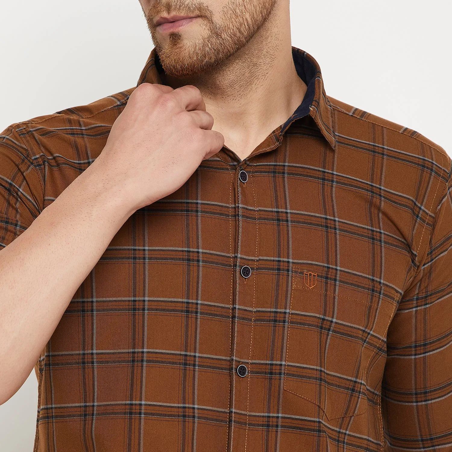 Duke Stardust Men Full Sleeve Cotton Shirt (SDO5CKON)