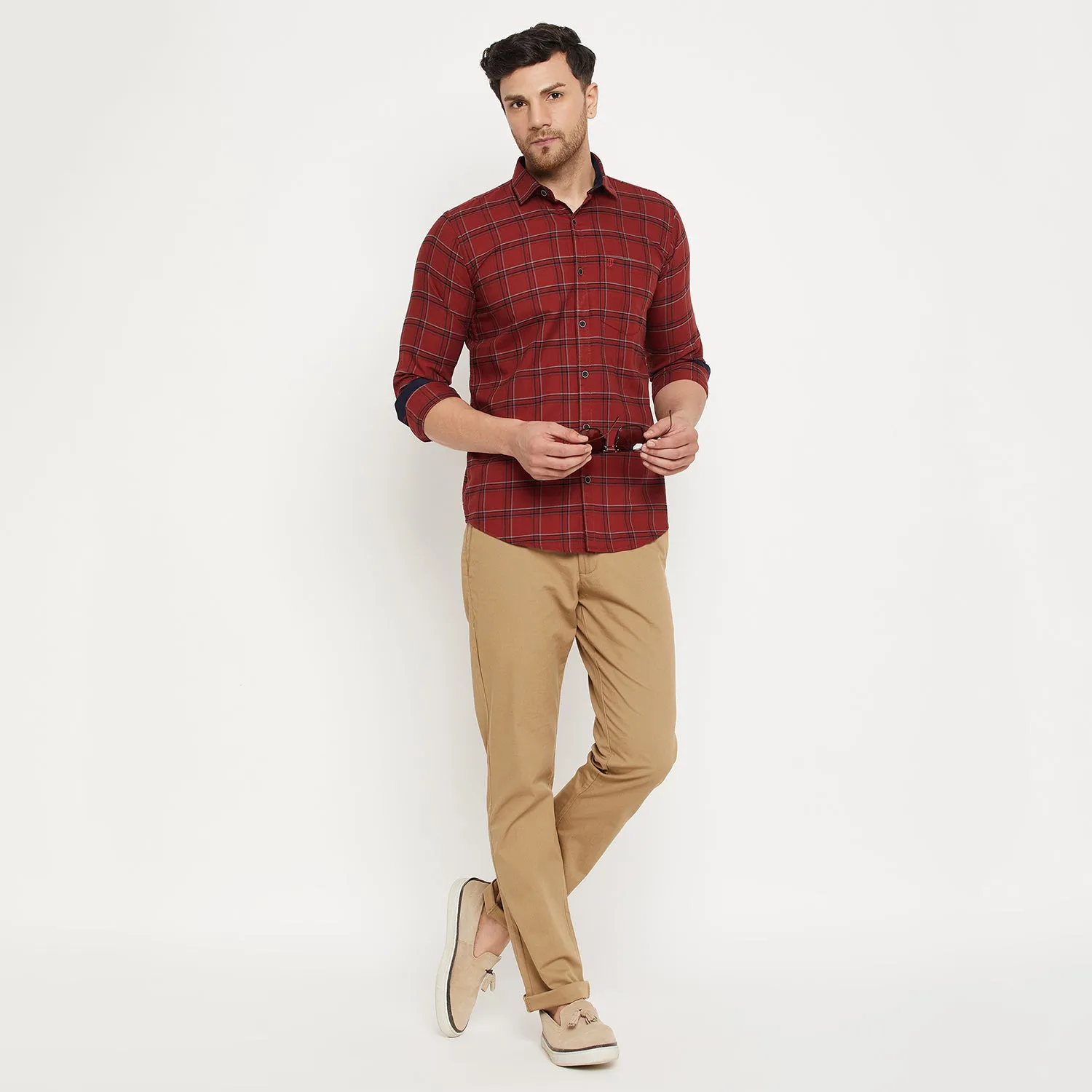 Duke Stardust Men Full Sleeve Cotton Shirt (SDO5CKON)