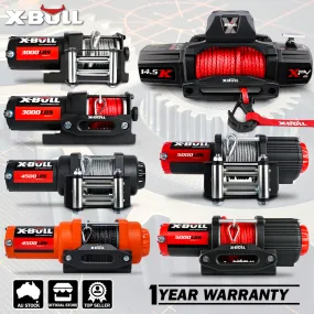 Easy-Install 6000LBS Electric Winch, Synthetic Rope, Wireless Remote - X-BULL