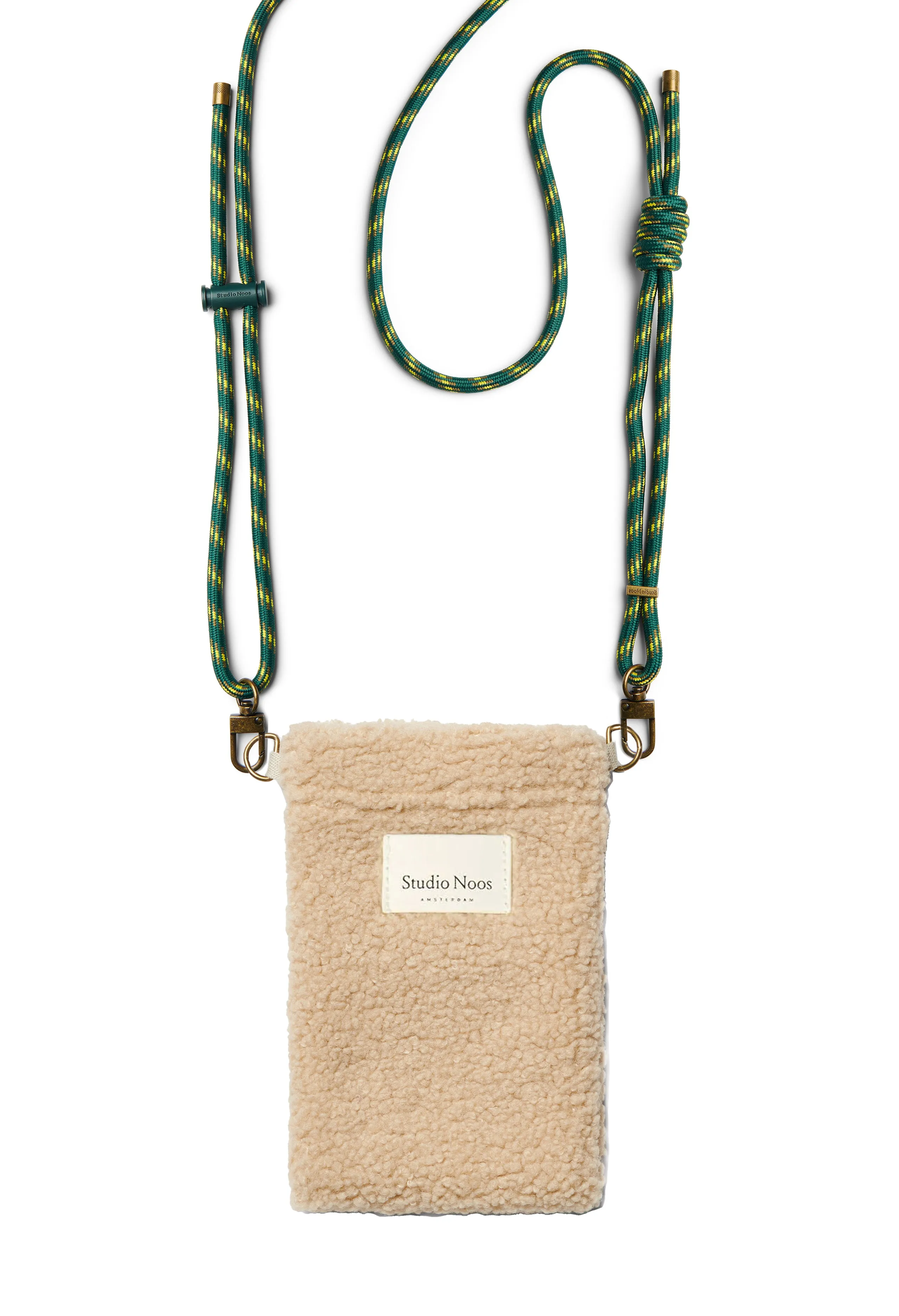 Ecru Teddy Phone Bag