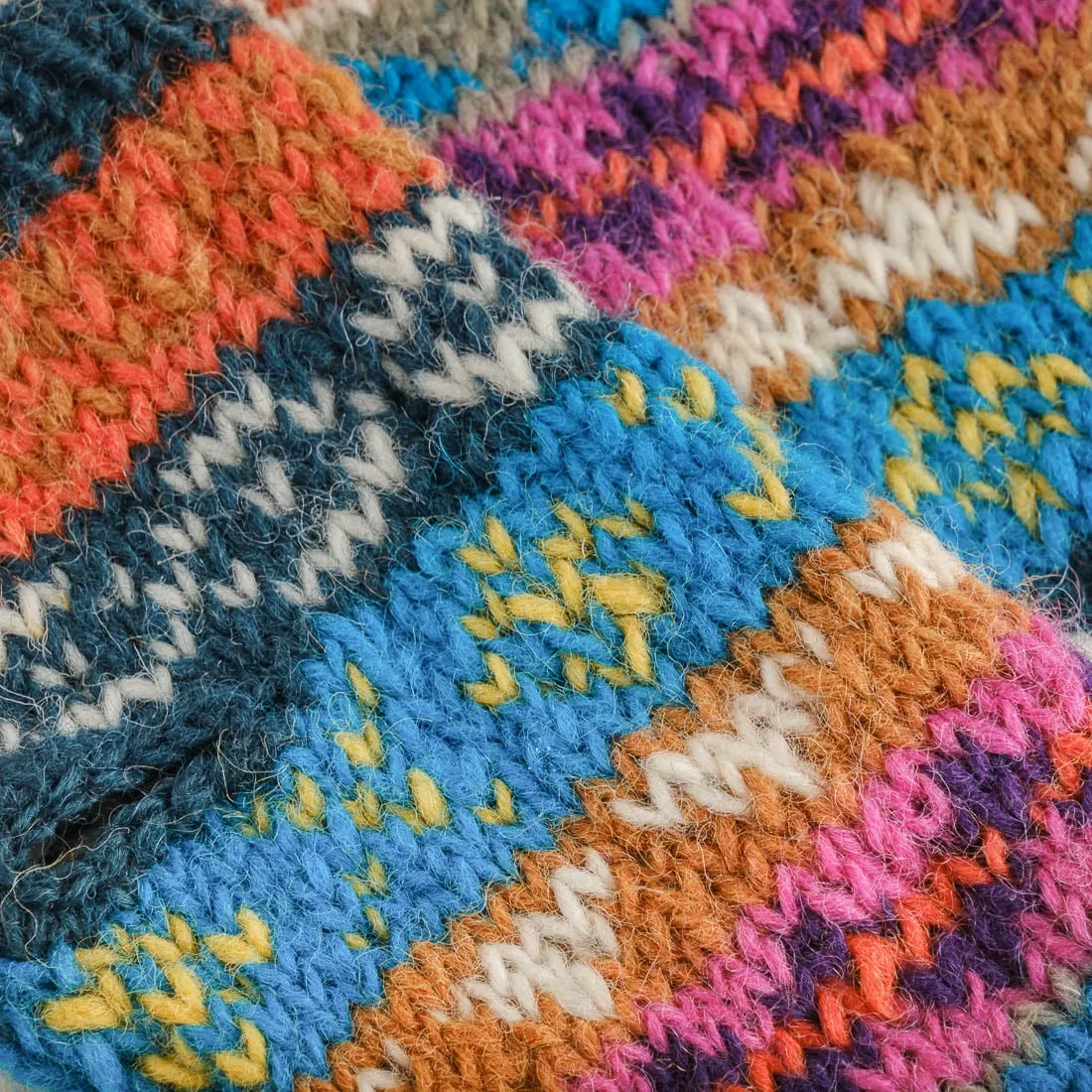 Fair Isle Fingerless Knitted Mittens