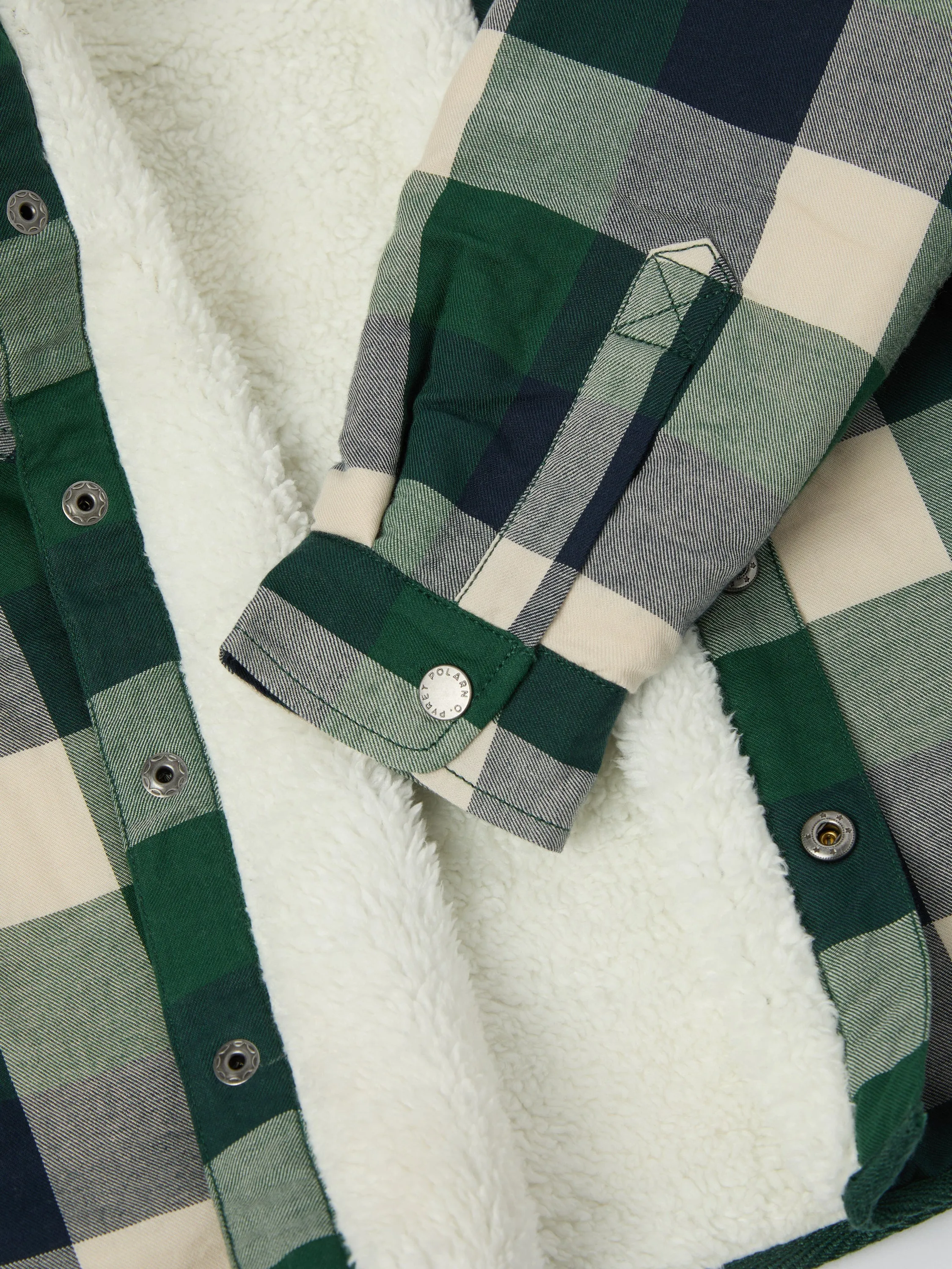 Fleece Lined Check Kids Shirt