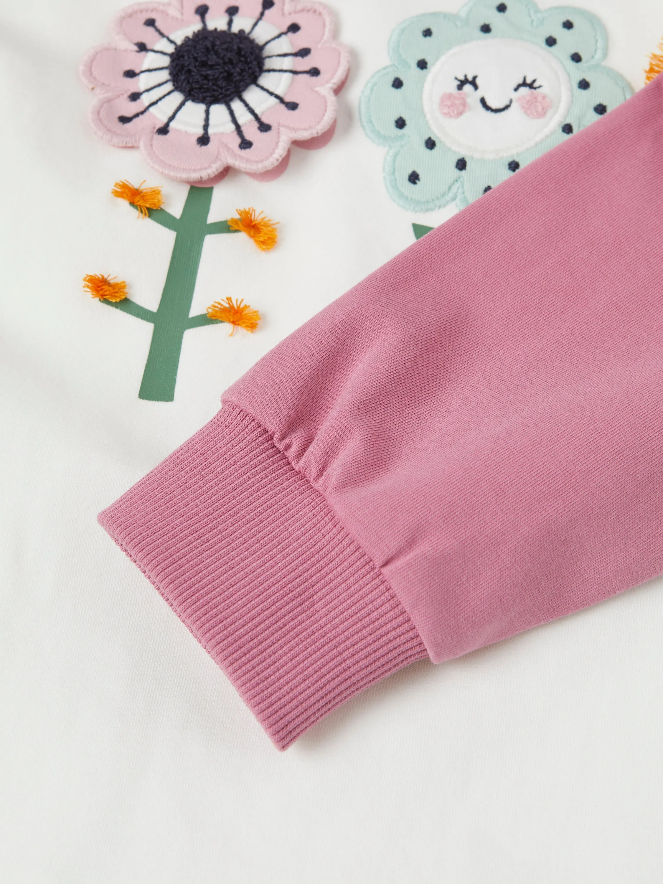 Floral Print Raglan Top