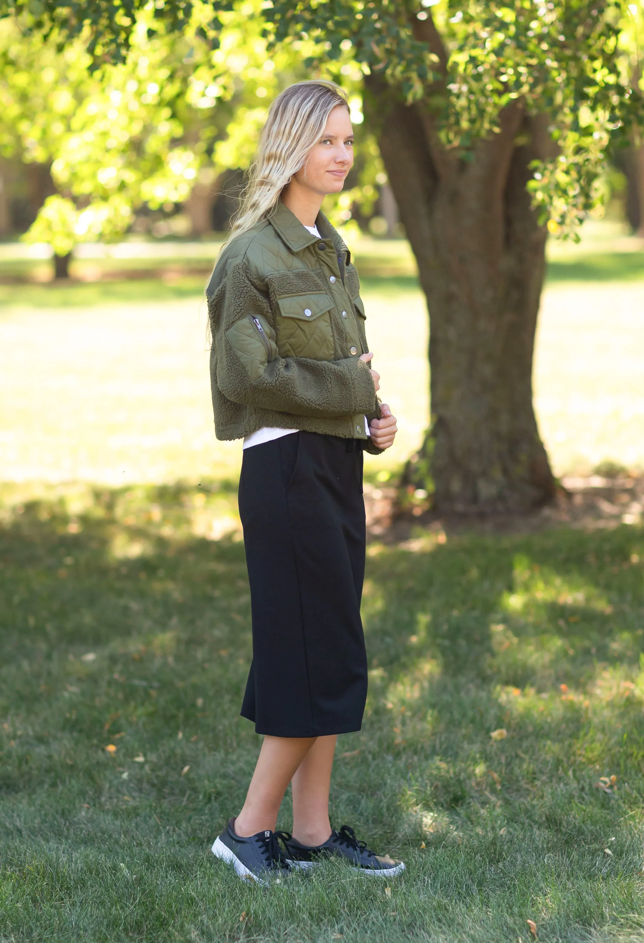 Iris Olive Fuzzy Sherpa Shacket - FINAL SALE