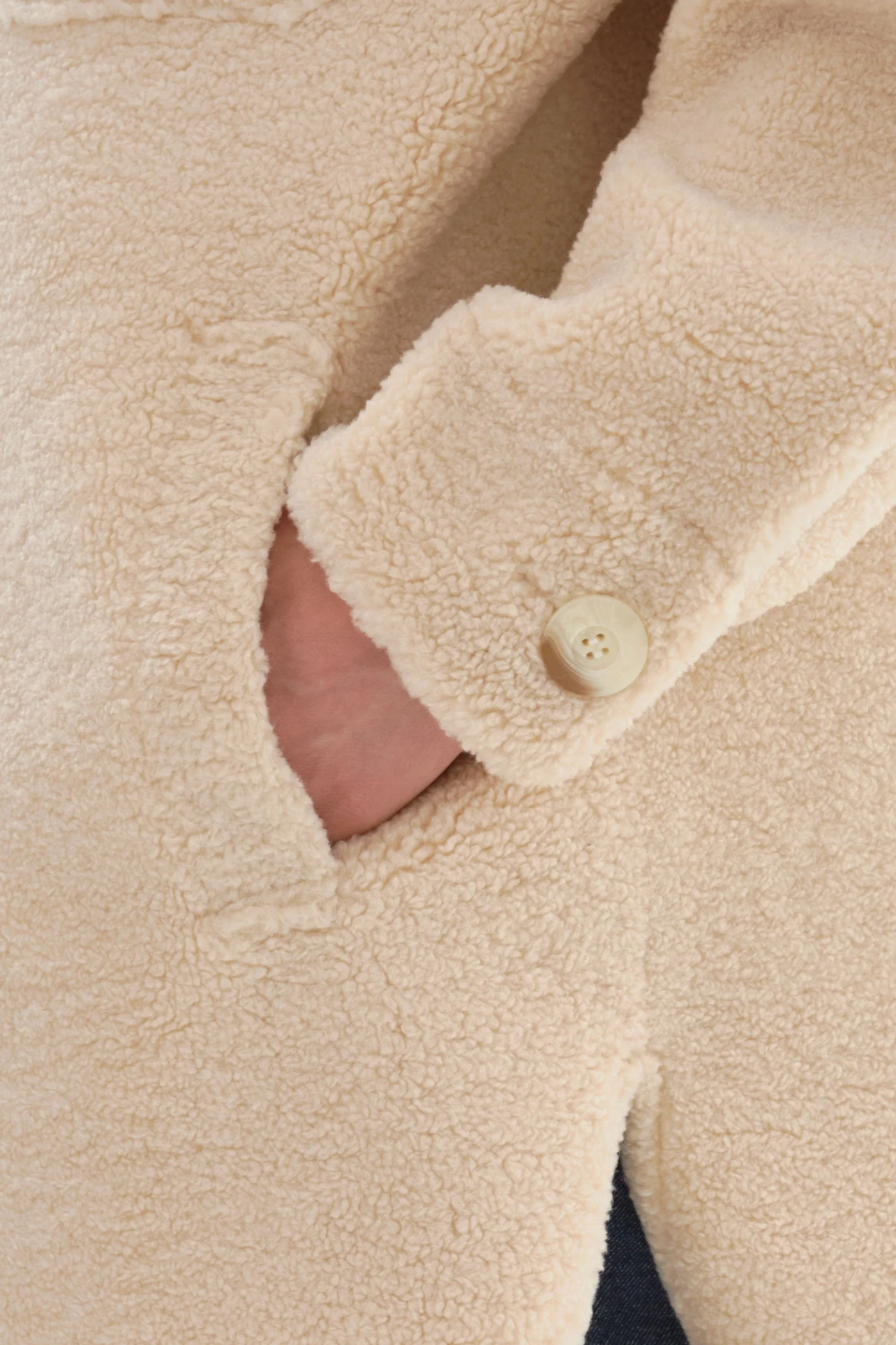 Kane Sherpa Shacket - Beige