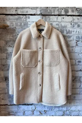 Kane Sherpa Shacket - Beige