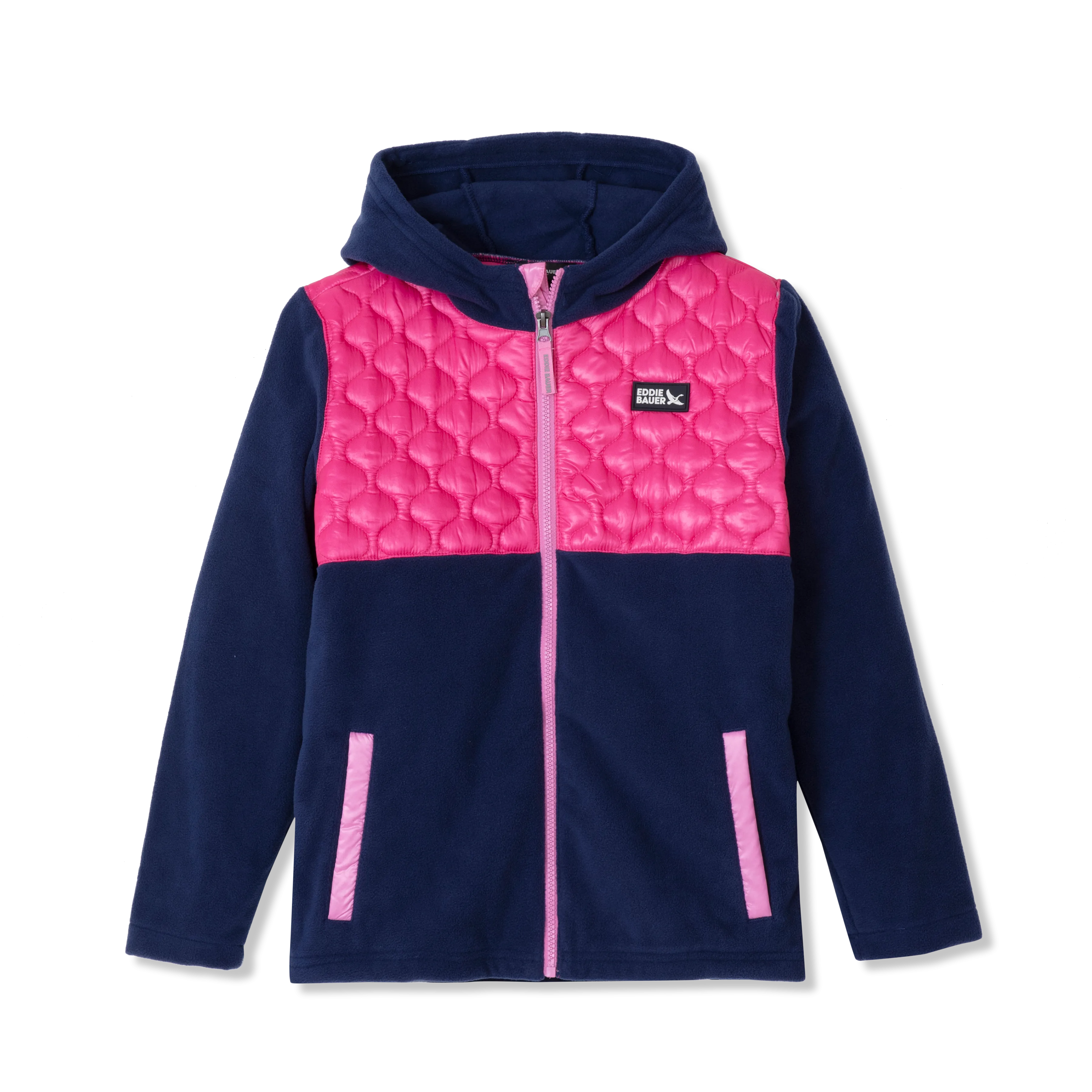 Kids Quest Fleece Mixed Media Hooded Jacket