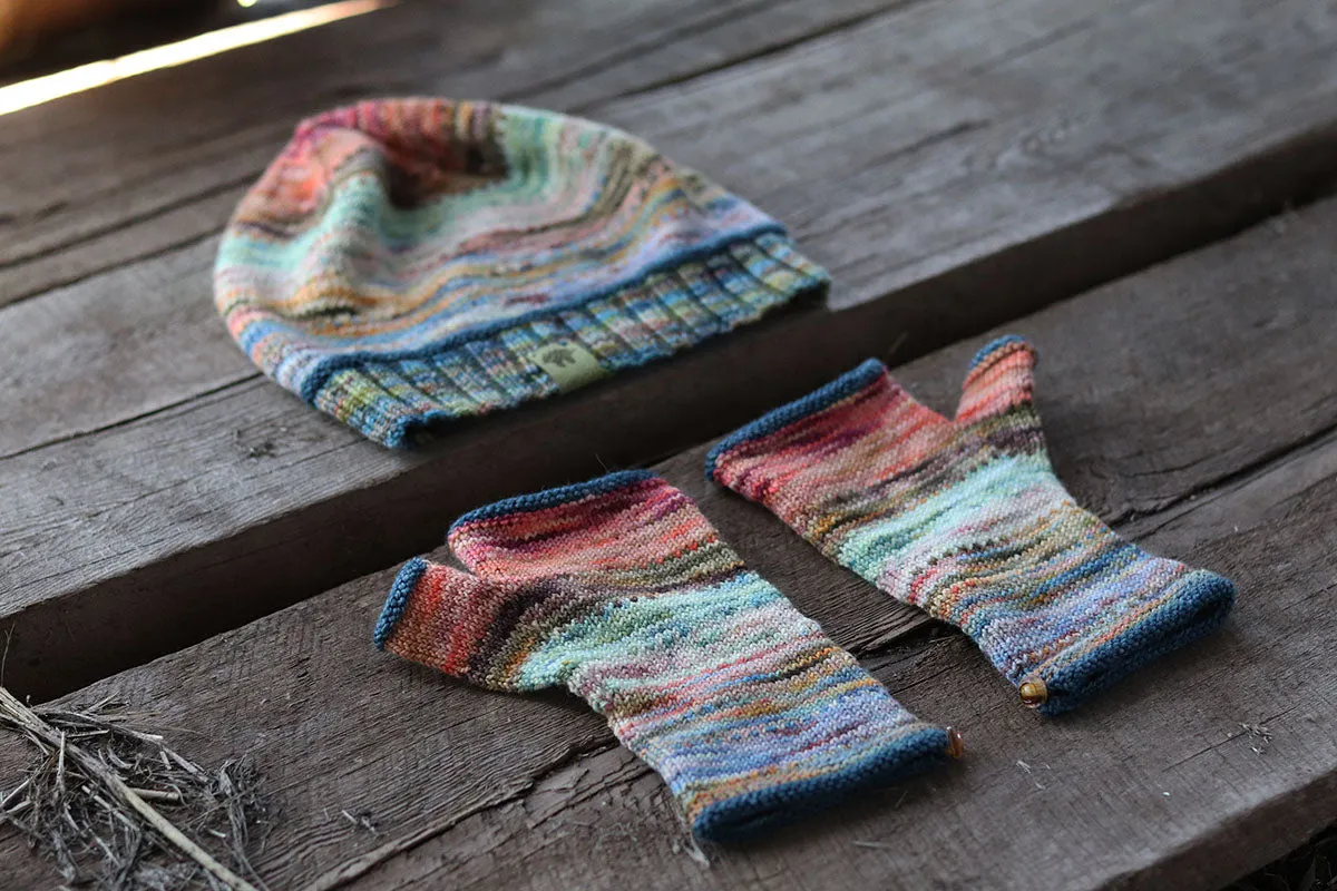Koigu Pencil Box Collection 3.0 Patterns - Pictor Hat and Fingerless Gloves - PDF Download