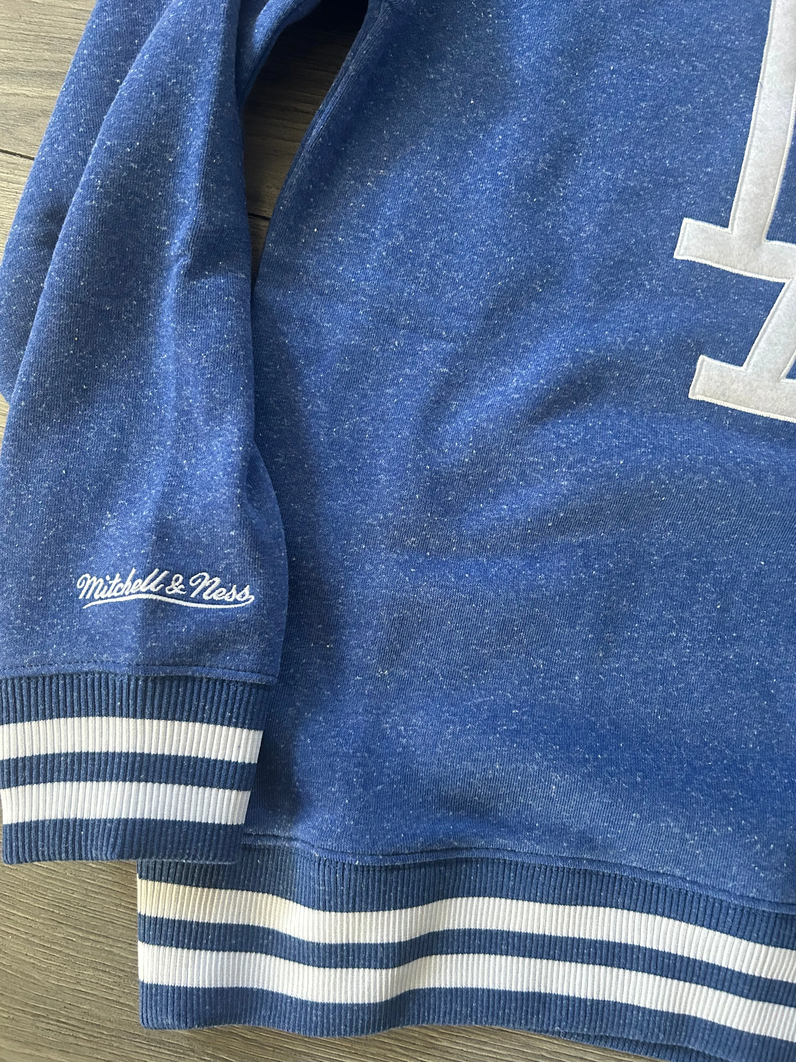 Los Angeles Dodgers Mitchell & Ness Snow Washed Fleece Crew Pullover