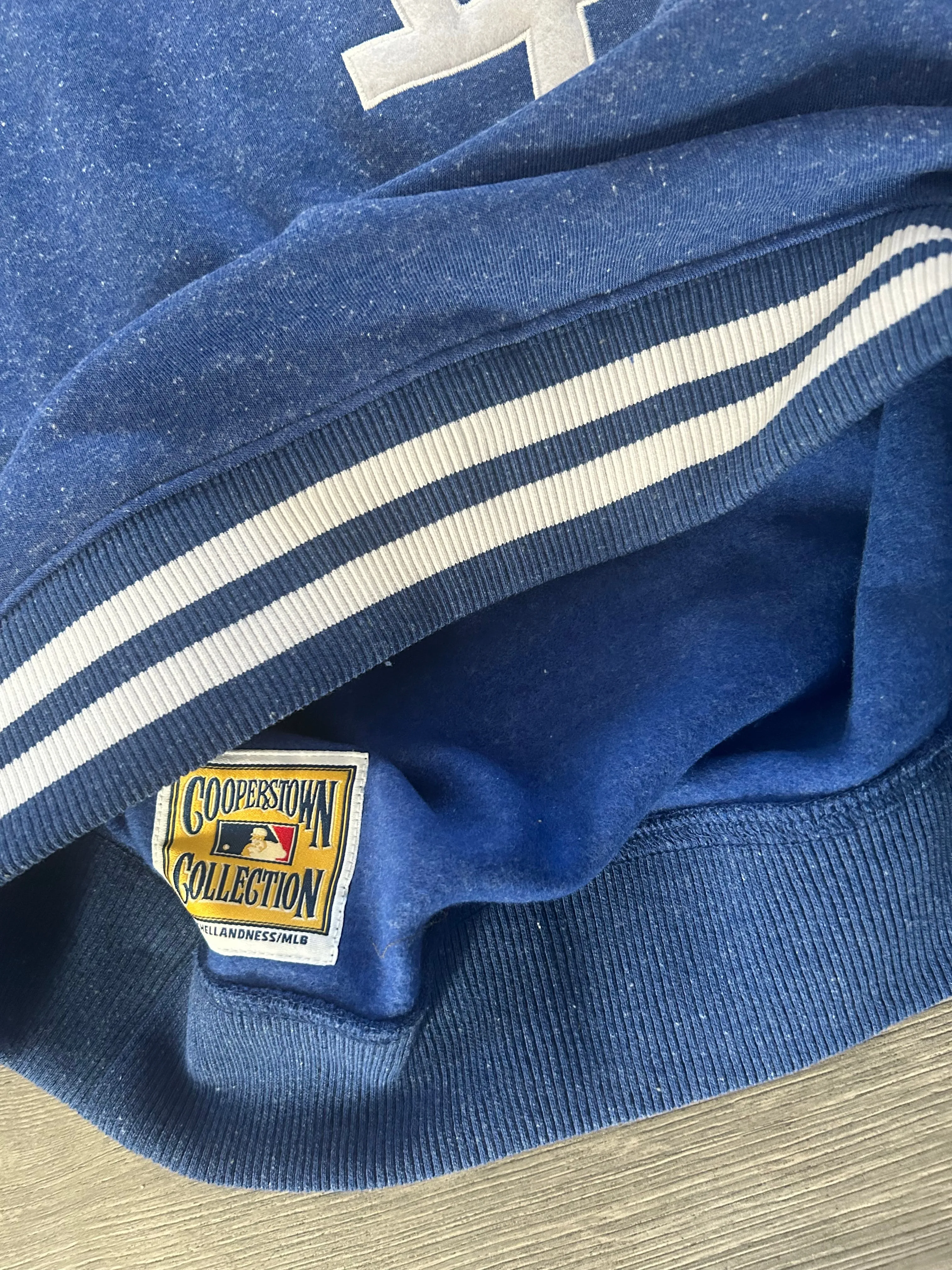 Los Angeles Dodgers Mitchell & Ness Snow Washed Fleece Crew Pullover