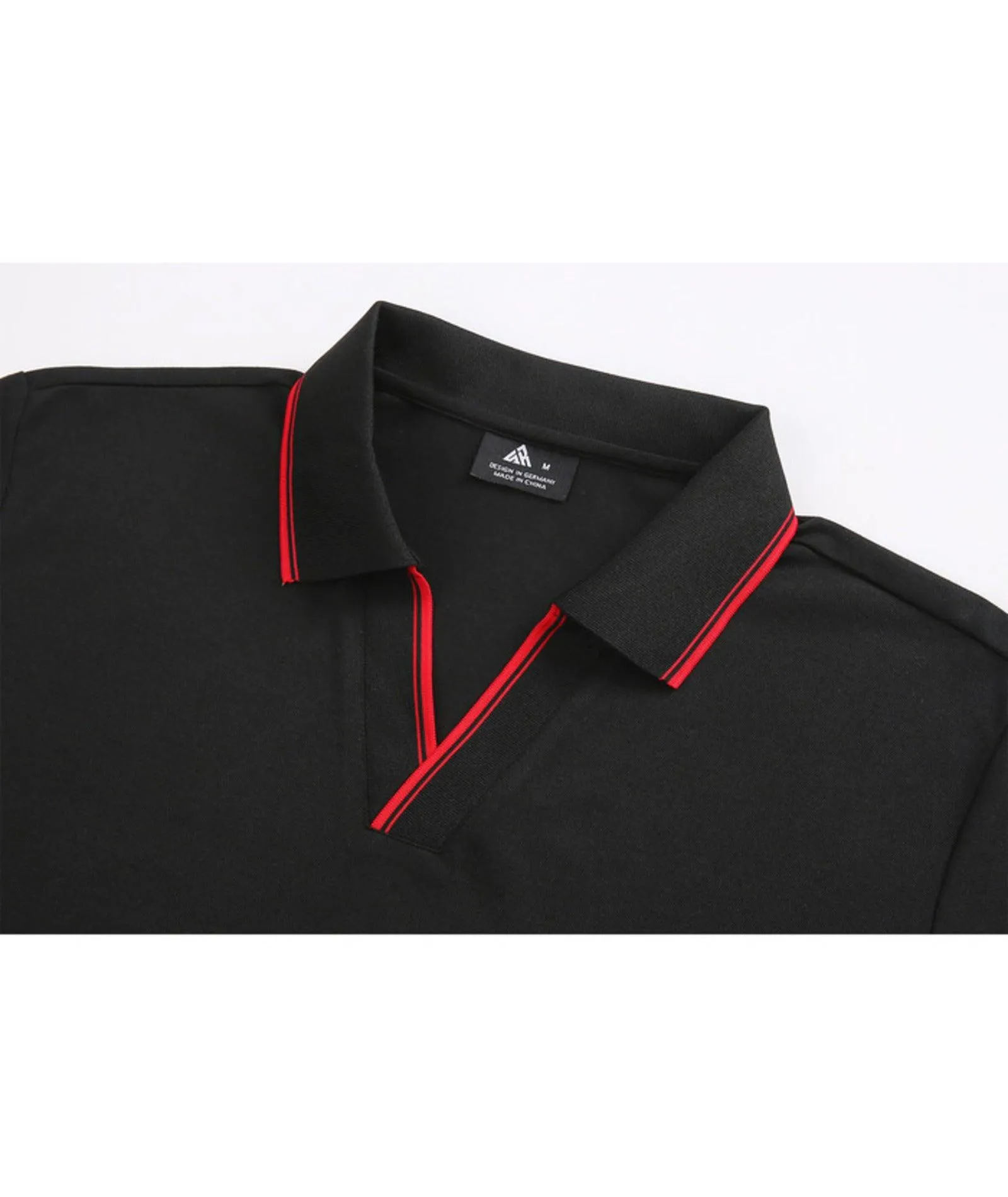 Men's V-Neck Dry Fit Casual Polo Shirt-ZPK007783
