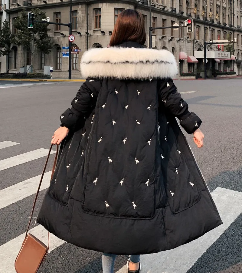 New Arrival 2020 Fashion Coats Women Winter Sweater Fur Collar Hood Warm Cotton Coat Women Clothes