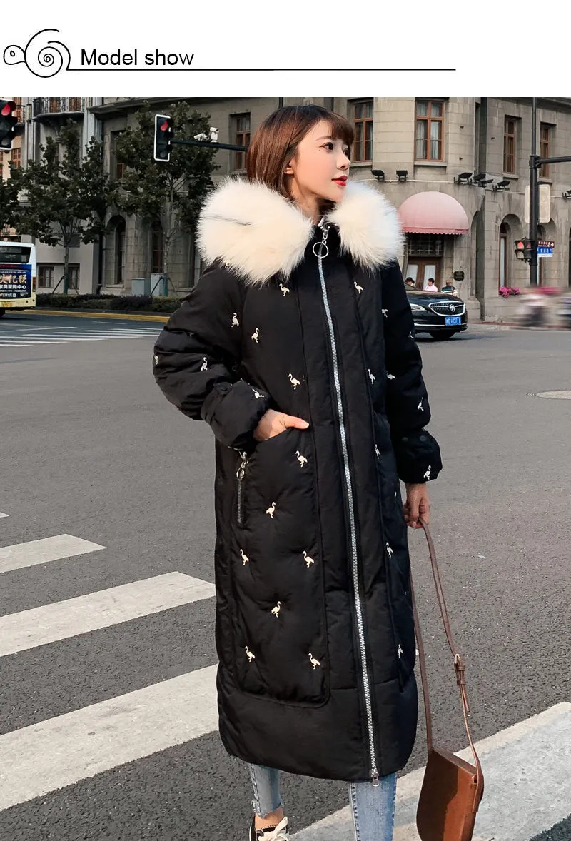 New Arrival 2020 Fashion Coats Women Winter Sweater Fur Collar Hood Warm Cotton Coat Women Clothes