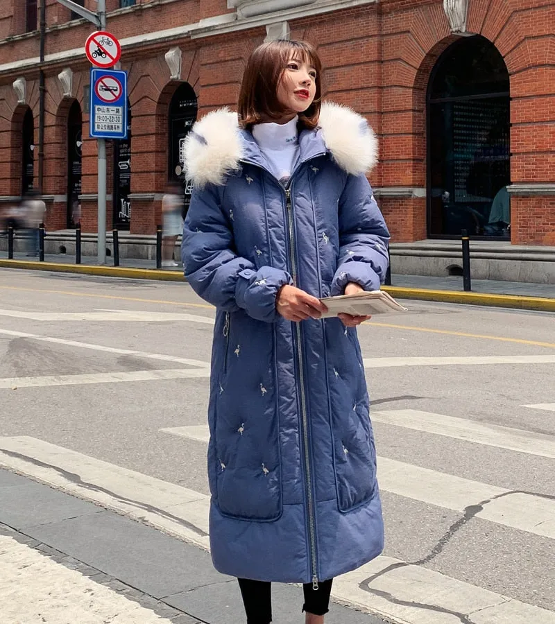 New Arrival 2020 Fashion Coats Women Winter Sweater Fur Collar Hood Warm Cotton Coat Women Clothes