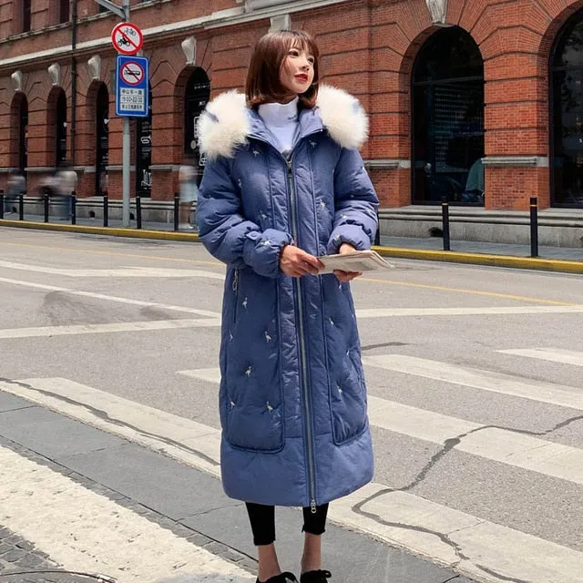 New Arrival 2020 Fashion Coats Women Winter Sweater Fur Collar Hood Warm Cotton Coat Women Clothes