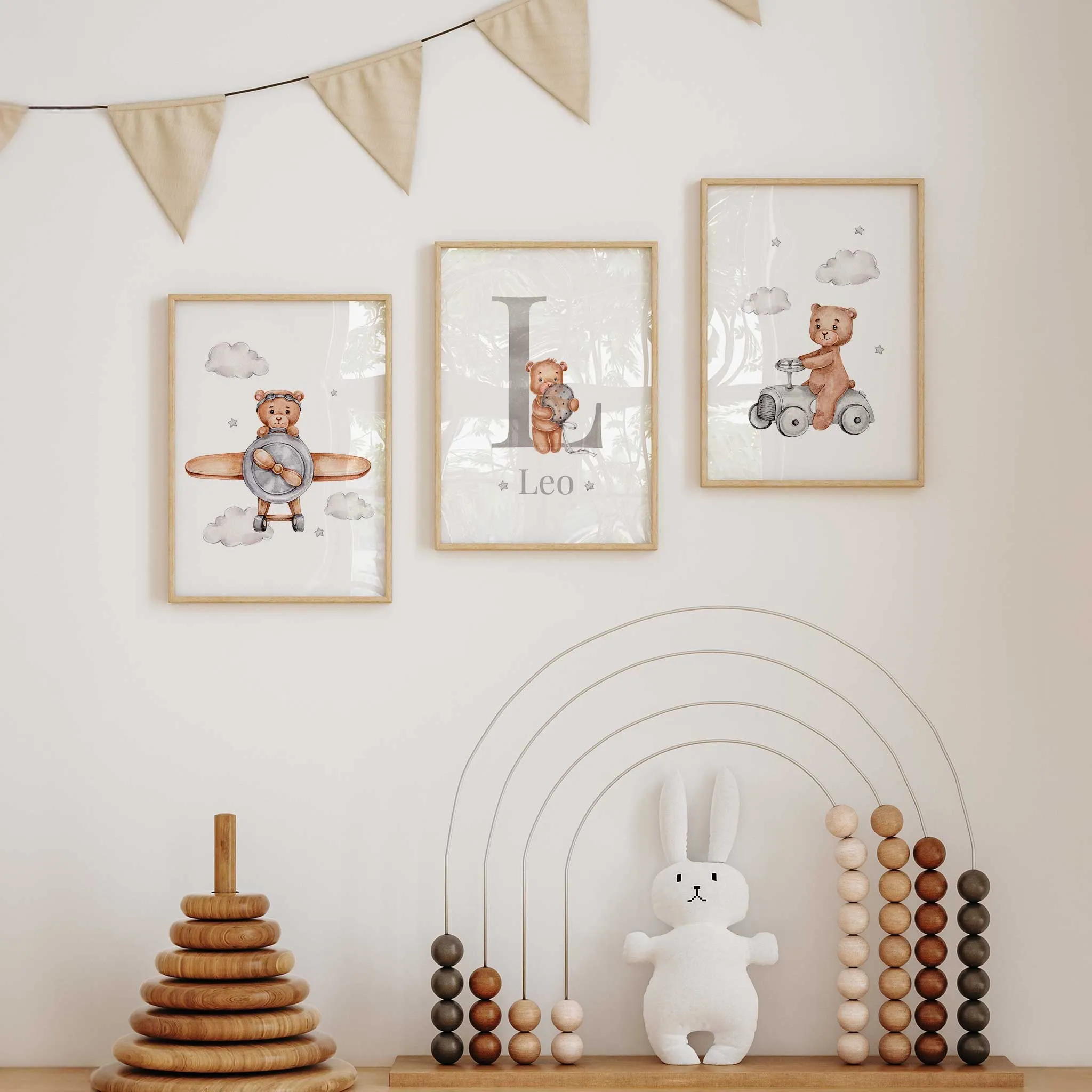 Personalised Teddy Bears Set