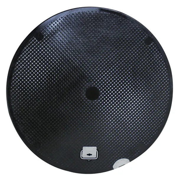 Plastic Manhole Cover, Round 44" x 19", Black, Lay-In Lid