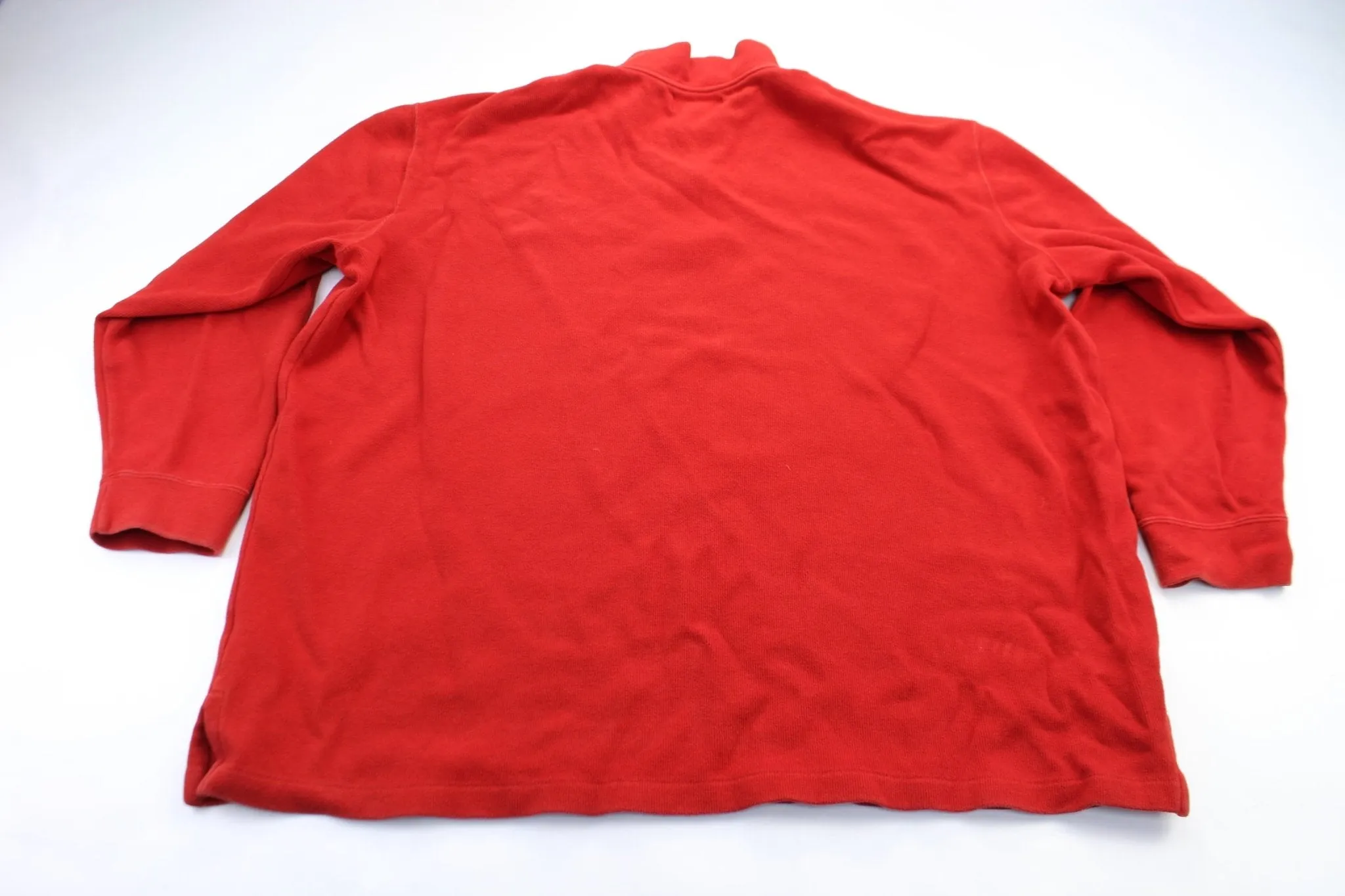 Polo by Ralph Lauren Embroidered Logo Red Zip Up Sweater