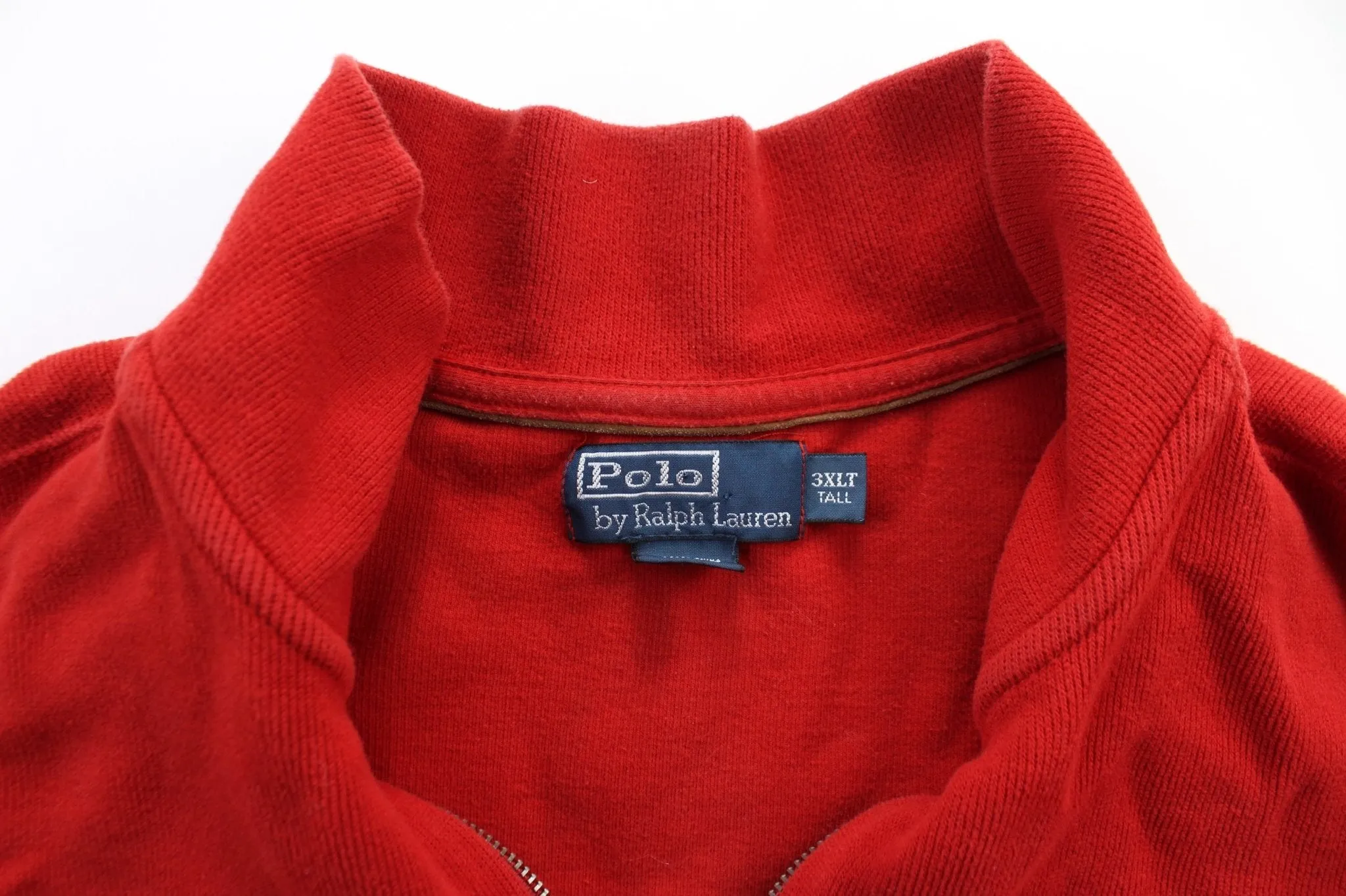 Polo by Ralph Lauren Embroidered Logo Red Zip Up Sweater