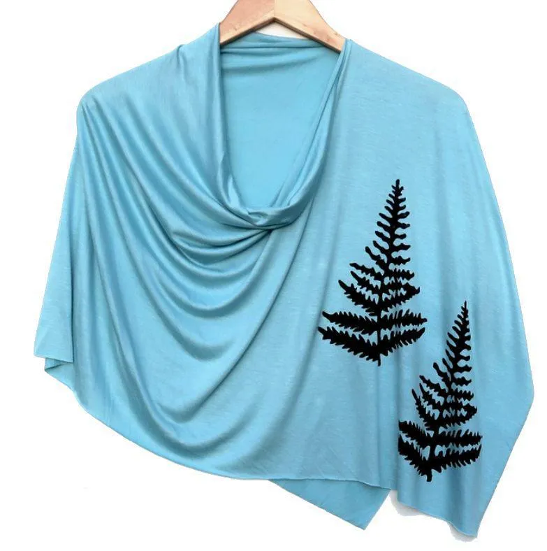 Poncho - Aqua (White Ink) by Windsparrow Studio