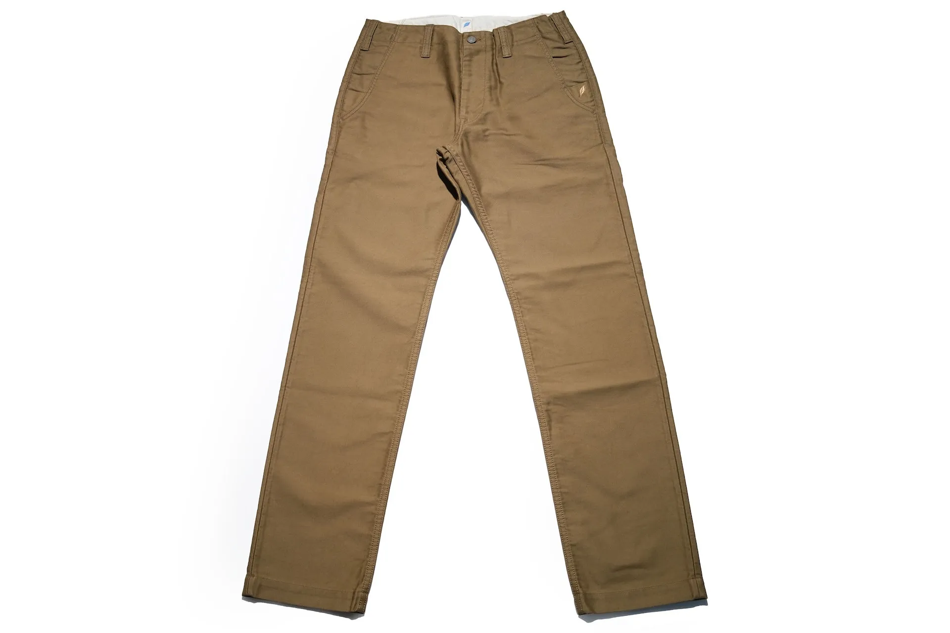 Pure Blue Japan 12oz Moleskin "Worker's Chinos" (Beige)