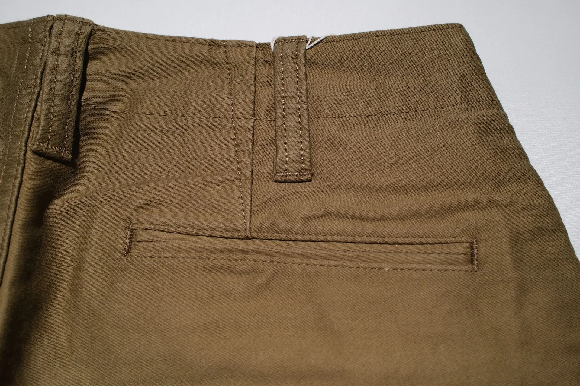 Pure Blue Japan 12oz Moleskin "Worker's Chinos" (Beige)