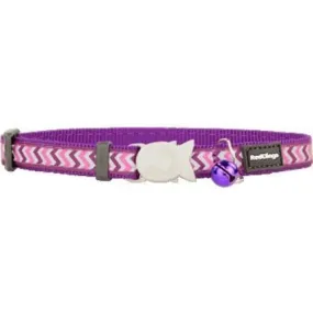 Red Dingo Reflective Ziggy Safety Purple Cat Collar