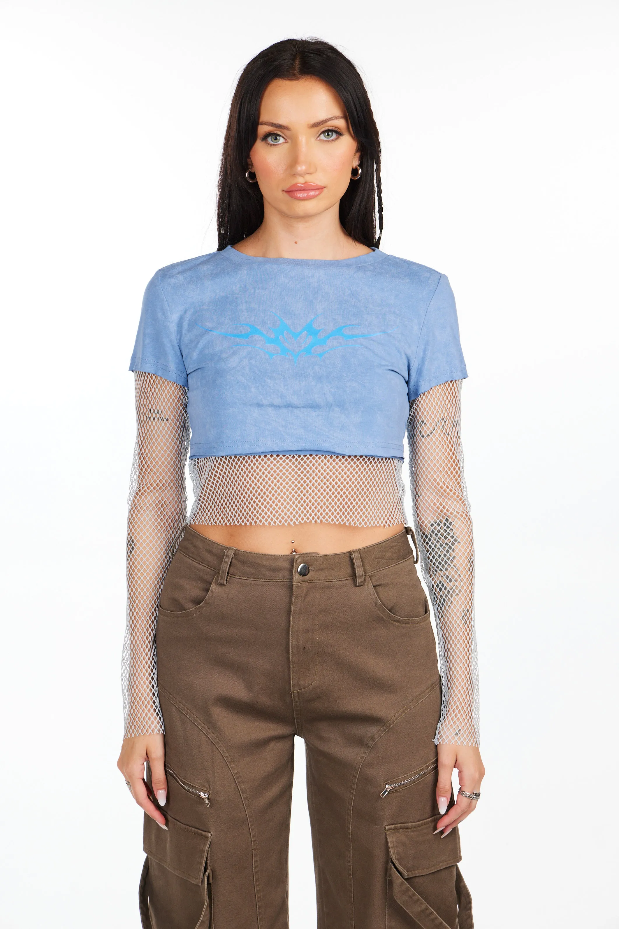 S8ter Girl Fishnet Top