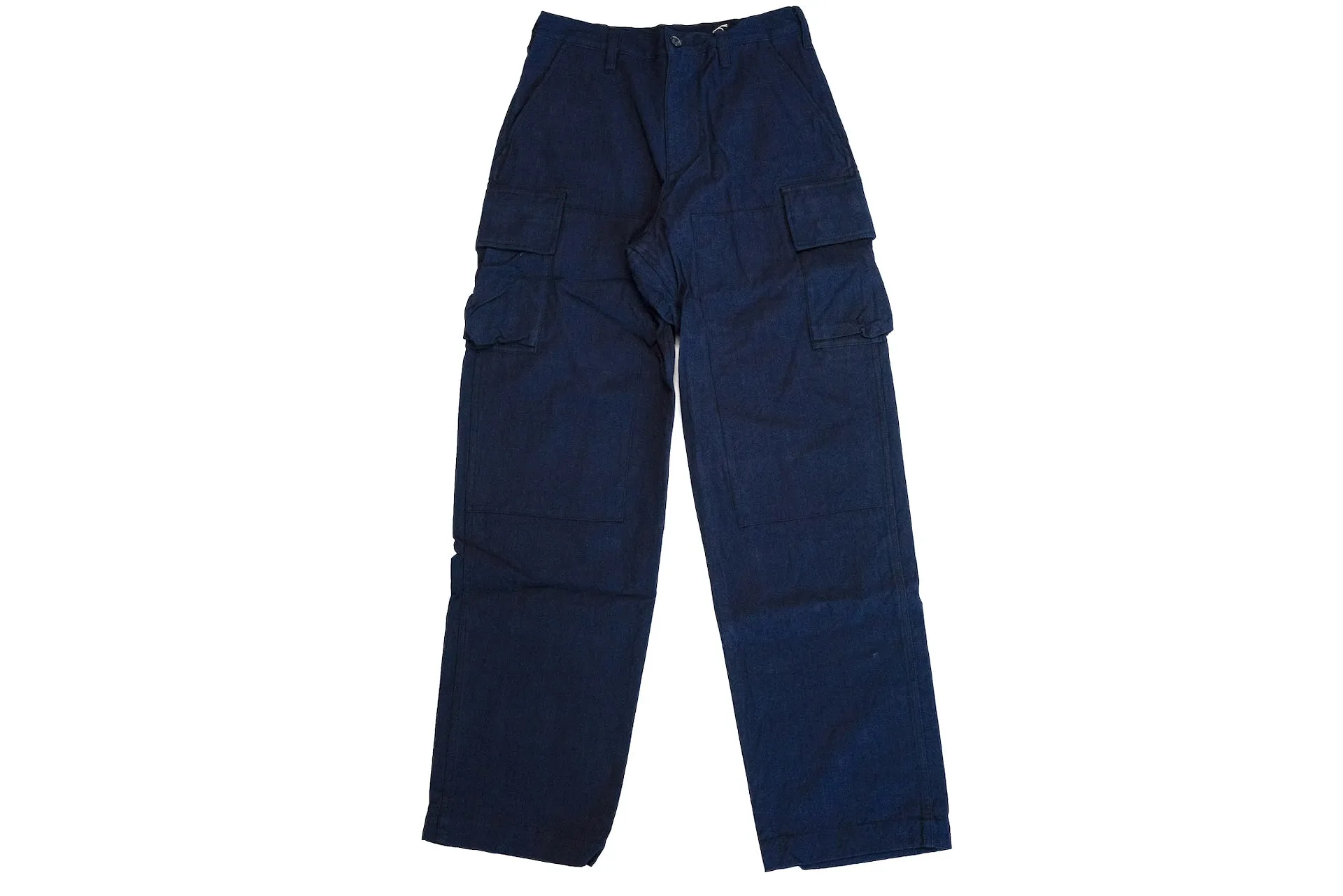 Samurai Natural Indigo Dyed Ripstop Jungle Fatigue Pants (Straight fit)