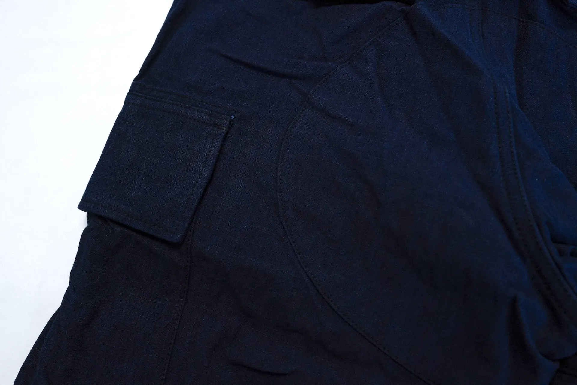 Samurai Natural Indigo Dyed Ripstop Jungle Fatigue Pants (Straight fit)