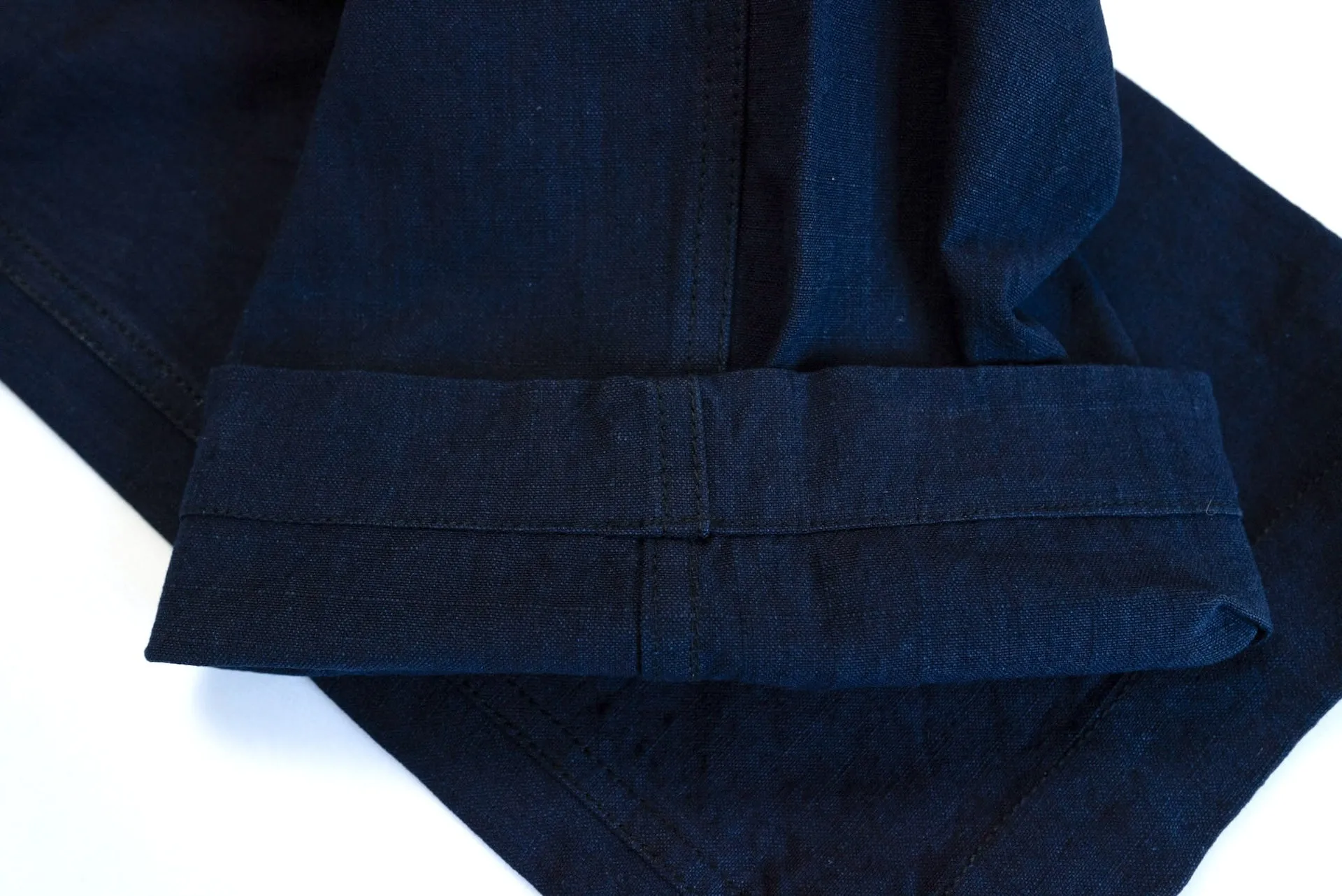 Samurai Natural Indigo Dyed Ripstop Jungle Fatigue Pants (Straight fit)