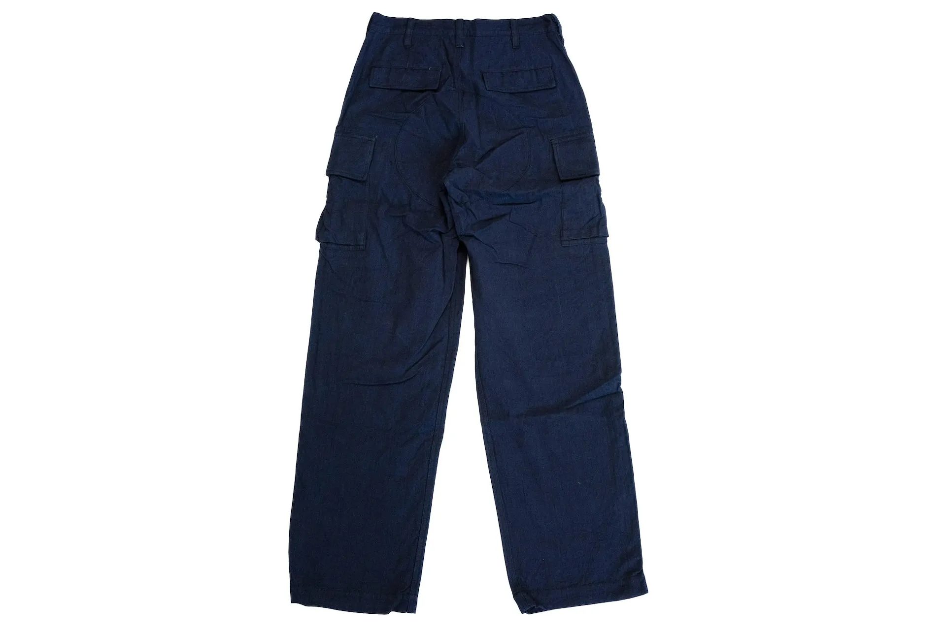 Samurai Natural Indigo Dyed Ripstop Jungle Fatigue Pants (Straight fit)