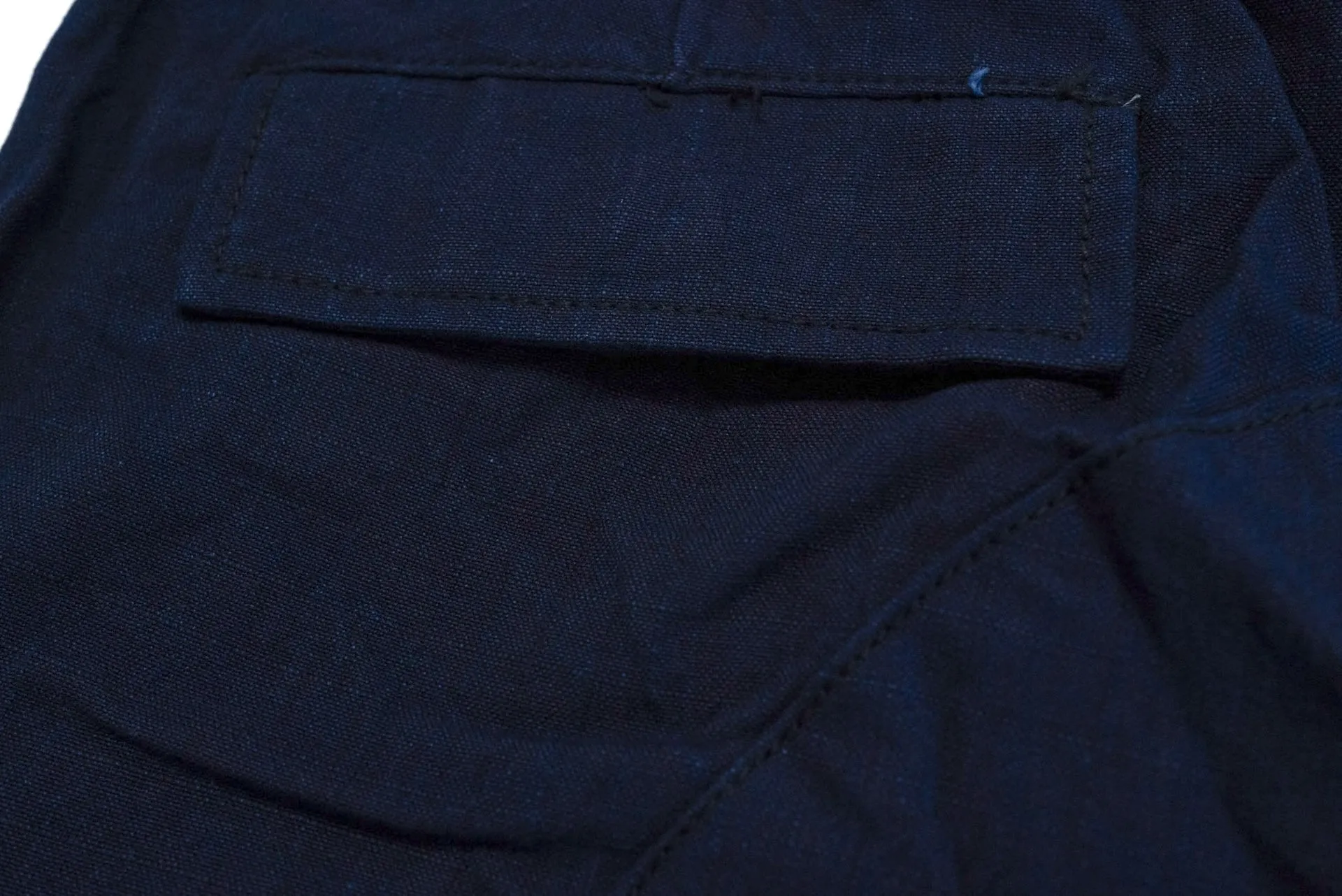 Samurai Natural Indigo Dyed Ripstop Jungle Fatigue Pants (Straight fit)