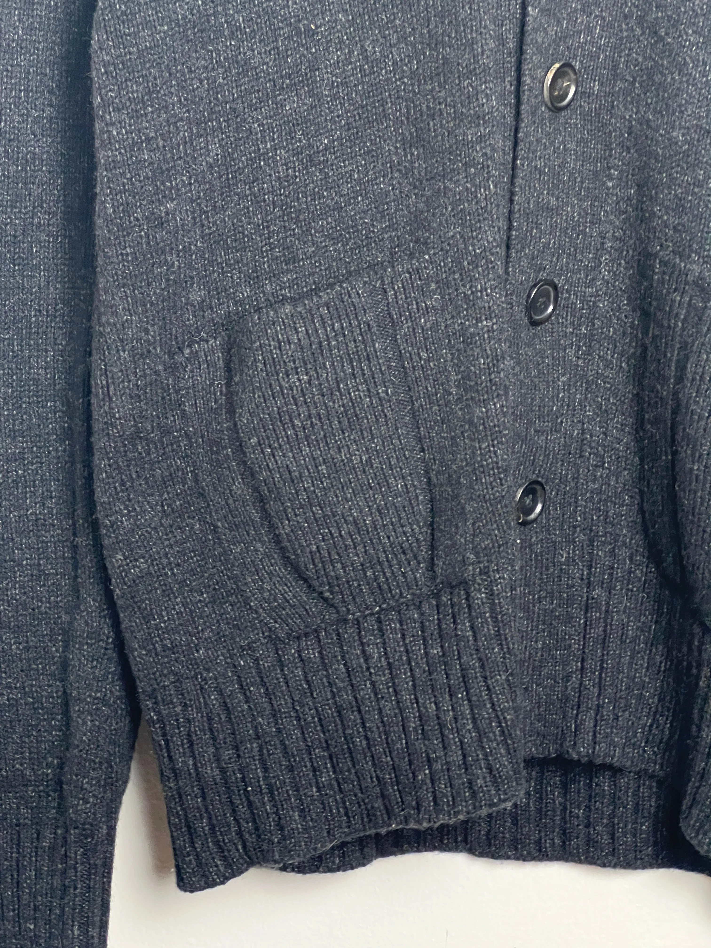 Shawl-Collar Wool-Blend Cardigan
