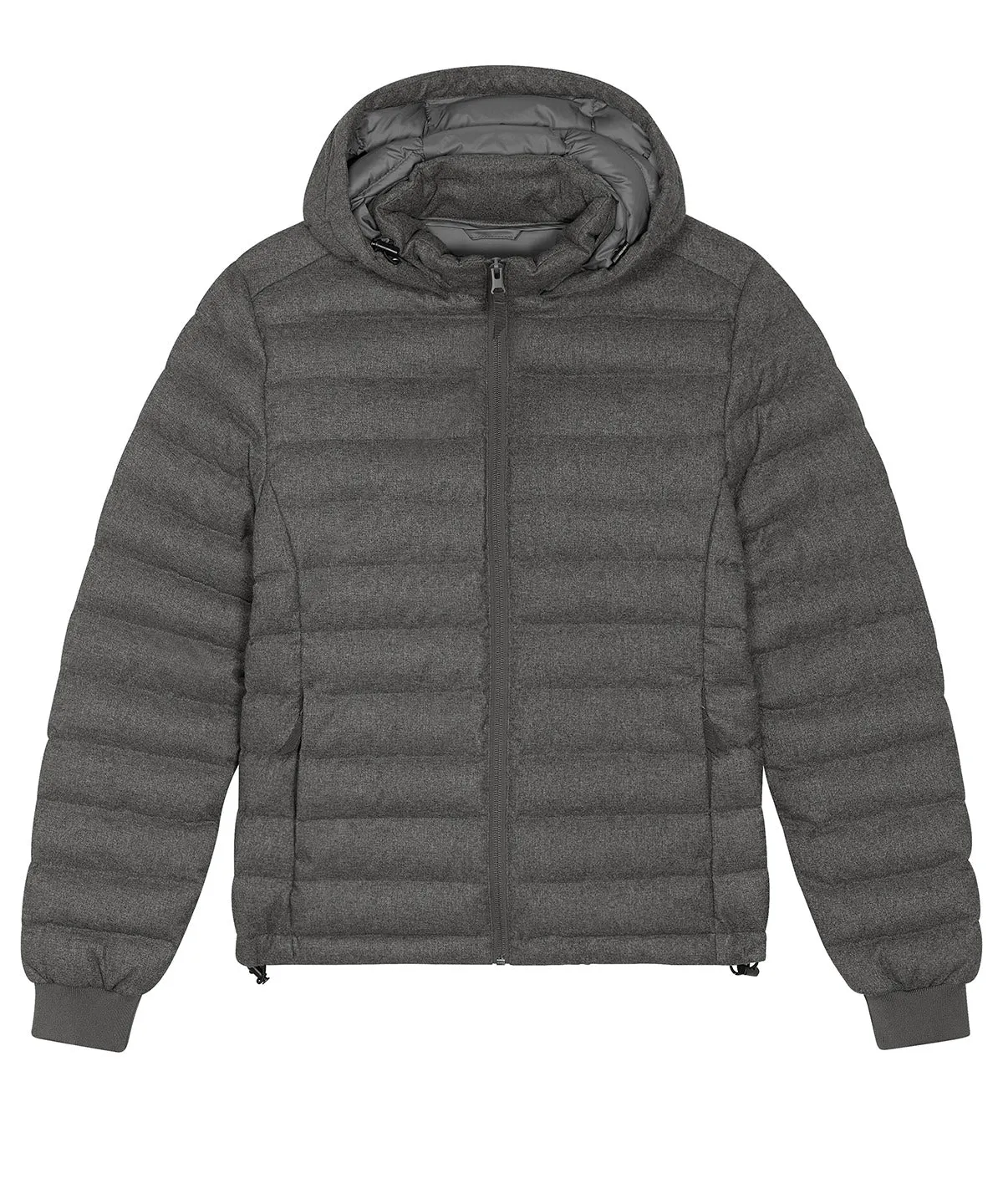 Stella Voyager wool-like padded jacket (STJW897) | Dark Heather Grey