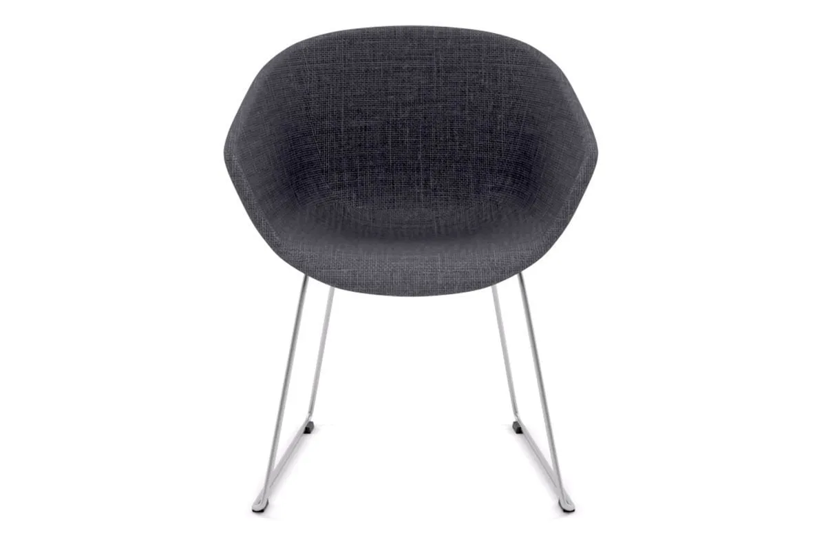 Teddy Fabric Tub Chair - Sled Base