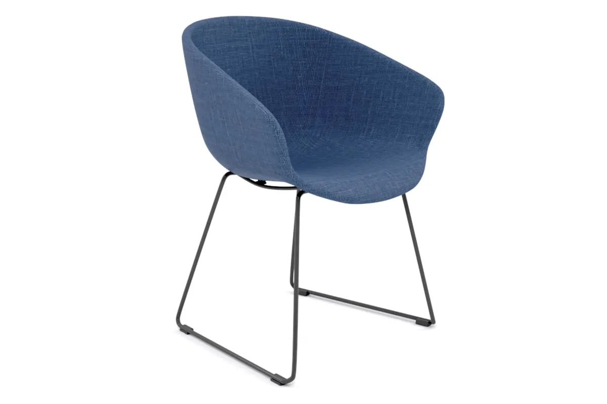 Teddy Fabric Tub Chair - Sled Base