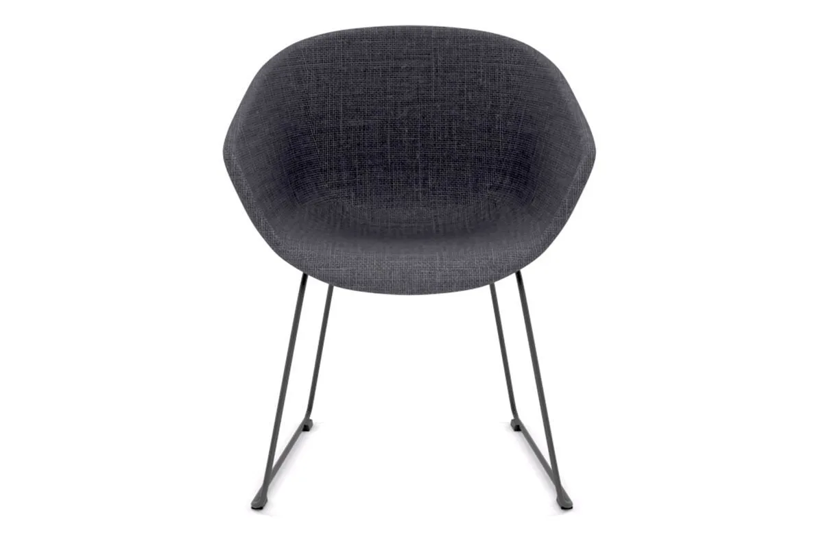Teddy Fabric Tub Chair - Sled Base