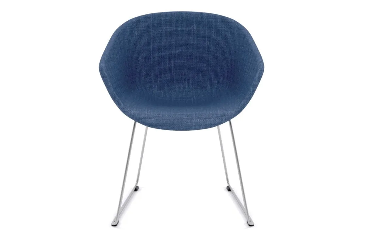 Teddy Fabric Tub Chair - Sled Base