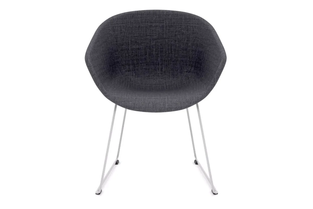 Teddy Fabric Tub Chair - Sled Base