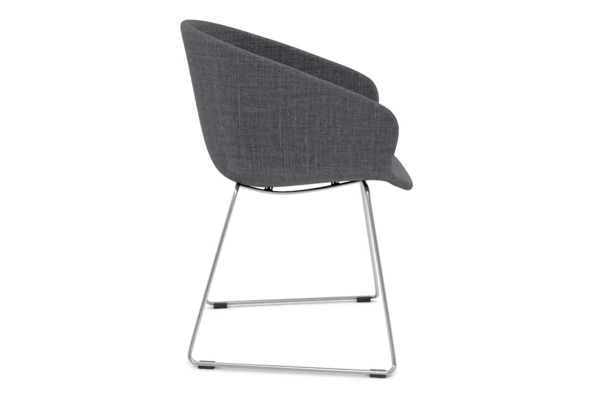 Teddy Fabric Tub Chair - Sled Base